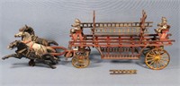 Dent Cast Iron Fire Ladder Wagon