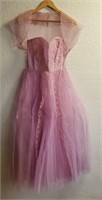 Beautiful Vintage Purple Formal Strapless Dress
