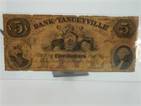 Bank of Yanceyville NC $5 Bank Note