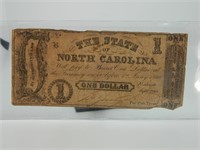 1862 $1 North Carolina Note