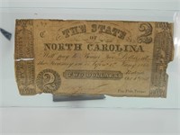 1861 $2 North Carolina Note