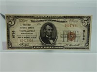 Hard to Find Thomasville NC 1929 $5 Note