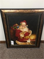 Framed Santa Oil (Bag of Toys ~ 28" W x 32"T)