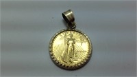 14k Bezel With $5 Gold Liberty Coin