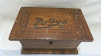 "Mother" wood storage box w removable tray