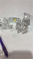 4 Princess House Crystal Animals 2 in Boxes - Bear