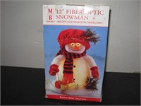 12" FIBER OPTIC SNOW MAN