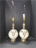 Vintage Glass Ball Table Lamps