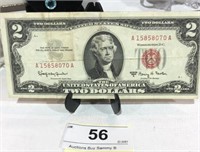 1963 A  Federal Reserve Red Dot  $2 Dollar Note