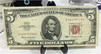 1963 Red Dot  $5 Dollar Note