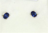 14kt Gold Precious Stone Stud Earrings in Gift Box
