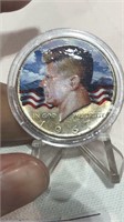 1967 Kennedy % Silver Half Dollar Colorized