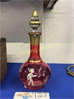 MARY GREGORY CRANBERRY DECANTER