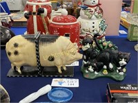 CAST IRON PIG BOOKENDS