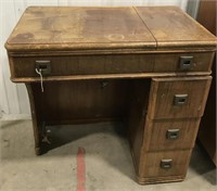 Antique sewing table from white sewing machine