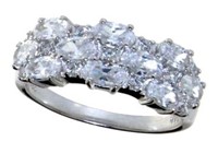 Stunning 2.50 ct White Topaz Designer Ring
