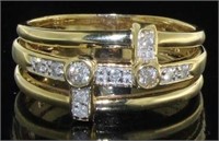 10kt Gold Beautiful Diamond Designer Ring