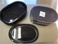 NEW 11''x7''x 11 1/2'' Black  Plastic Food Basket