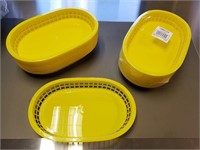 NEW 11''x7''x 1 1/2'' Yellow Plastic Food Baskets