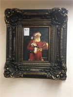 Santa Framed Oil Painting (27" w x 28" Tall)
