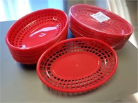 NEW 9 1/4'' x 5 3/4'' x 1 1/2'' Red Food Basket