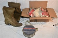 HIP BOOTS, CANTEEN, GAME BAGS ! -F-1