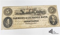 1854 Banknote-Farmers & Exchange Bank