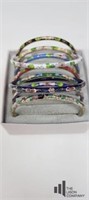 Set of 7 Authentic Claisonne Bangle Bracelets