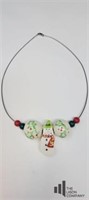 .925 Necklace with Christmas Beads