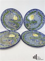 Four Hand-Painted Plates from The Pompal
