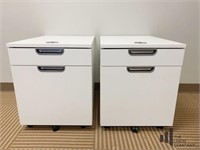 Pair Of Two Drawer Filling Cabinets