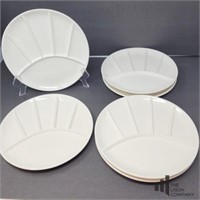 Set of 6 Ceramic Sushi Divided Plates