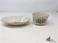 Lenox Holiday Treat Bowl and Pierced Candy Server