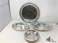 4 Silver Plated Serving Pieces