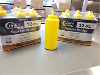 NEW 12 oz. Yellow Squeeze Bottles x12