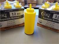 NEW 12 oz. Yellow Squeeze Bottles x 12