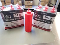NEW 24 oz. Red Squeeze Bottles x 12