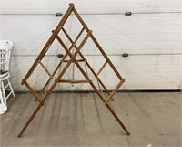 Vintage wooden clothes drying rack. 41x36x53