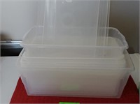 7 miscellaneous plastic containers only three