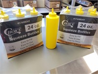 NEW 24 oz. Yellow Squeeze Bottles x 12