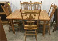 Wooden table with chairs 52x37x30