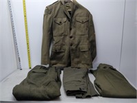 military pants and a jacket