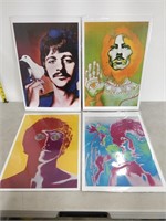 4 Beatles posters