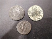 3 ancient coins
