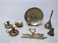 box of collectible brass