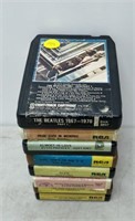 Elvis and beatles 8 track tapes