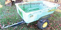 John Deere 17AT Lawn Trailer - has damage