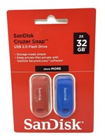 New Sandisk cruzer 32GBX2