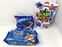 Oreos, cookies, sour patch kids-best by November