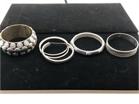 Lot of large bracelets and cuffs